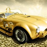 Steampunk golden car